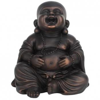 Figura de Buda Negro Oriental 26x19x23cm - Signes Grimalt, decoración Zen y espiritualidad en el hogar