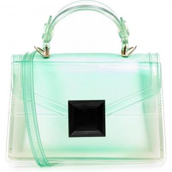 Iria Quintana. Bolso tote mini de PVC transparente con degradado