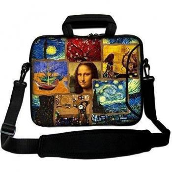 17 Pulgadas Bolso de hombro con diseño, Funda con Bandolera en Neopreno para Ordenador Portátil