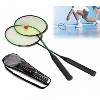 Pack de 2 raquetas de bádminton con funda para el transporte