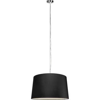 Lámpara colgante moderna de acero con pantalla negra 45cm - CAPPO 1, diseño textil/acero, adecuada para LED, máxima potencia 1 x 60 Watt