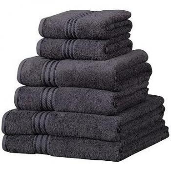 Linens Limited 6 Toallas de Hotel - 100% extraordinario algodón Egipcio - Gris Marengo