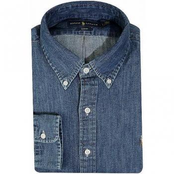 Polo Ralph Lauren Men's Slim Fit Denim Sport Shirt - Blue - Size: XL