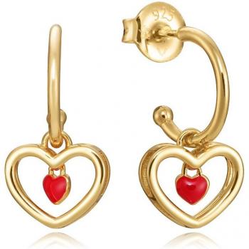 Pendientes Viceroy Trend de Plata de Ley con Baño de Oro con Motivo de Corazón