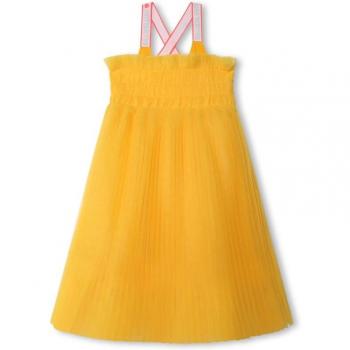 Billieblush - Vestido de niña plisado con tirantes cruzados, modelo U20183