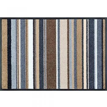 Wash+Dry Stripes Nature Felpudo, Acrílico, Multicolor, 40.0x60.0x0.7 cm