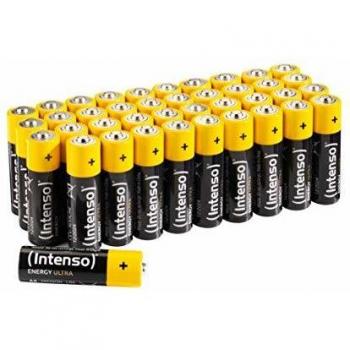 Baterías Alcalinas Intenso Energy Ultra AA Mignon LR6, Paquete de 40 Piezas