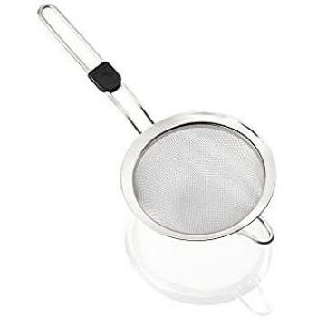 Leifheit Colador de cocina con mango fino, colador metálico con apoyo para el pulgar, colador fino con un orificio para colgar y 16 cm de diametro