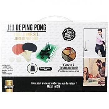 Mister Gadget-CMMG3072 Juego DE Mesa Ping-Pong, Color Negro, Estandar