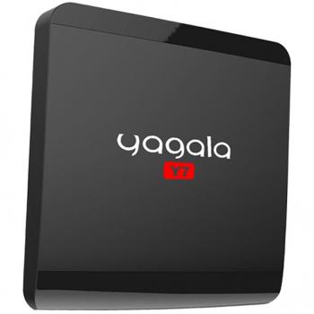 YAGALA Y7 Android TV Box with Android 6.0 Quad Core 1GB RAM/8GB ROM smart box supports Ultra HD 4K 2.4Ghz WiFi 100M LAN HDMI