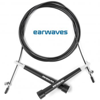 Earwaves ® R3 - Comba básica de Velocidad. Cuerda para Saltar de iniciación para Entrenamiento Funcional, Boxeo, MMA. Longitud Ajustable de 3 Metros y rodamientos Ligeros.