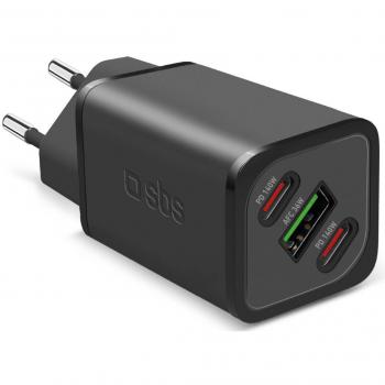 Cargador Universal de Dispositivos Móviles SBS TETRGANUSB2CPD140W Negro con Carga Rápida y Tecnología GaN (140 W)
