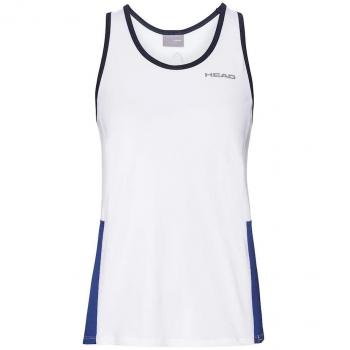 Head Club Tank Top G Camisetas, Niñas, White/Royal, 176