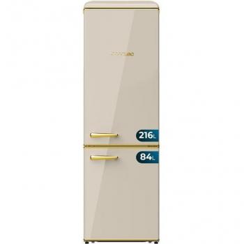 Frigorífico retro Cecotec Bolero CoolMarket Combi Origin 300 Beige E 300L