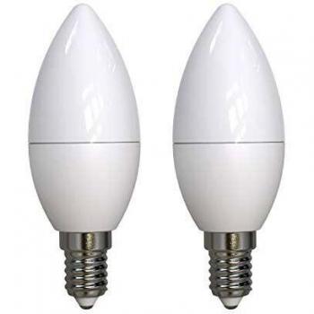 Umi by Amazon - Bombilla vela LED C37 con casquillo Edison de rosca fina E14, 5,5 W