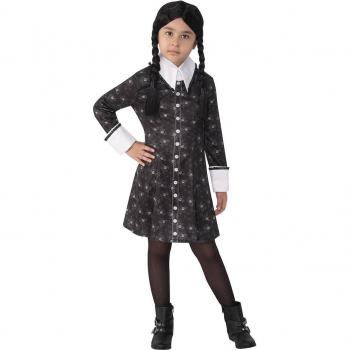Disfraz infantil Miércoles Addams talla S