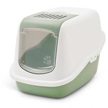 Caja de arena Savic Nestor Botanical, dimensiones 56 x 39 x 38,5 cm, color verde