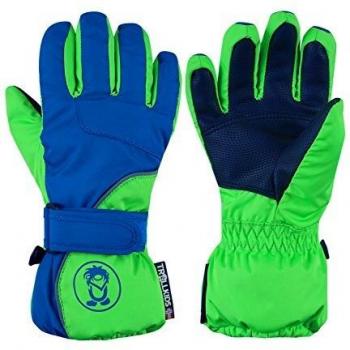 Trollkids Niños Guantes Troll, color Mittelblau/Vipergrün talla 6; 10-12 años