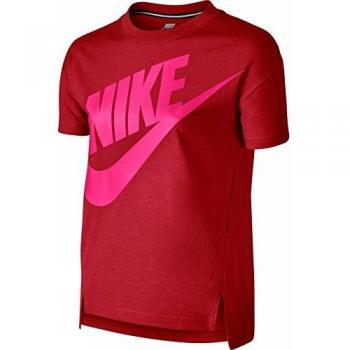 Nike Signal GFX Top YTH - Camiseta de manga corta para niña, color rojo, talla M