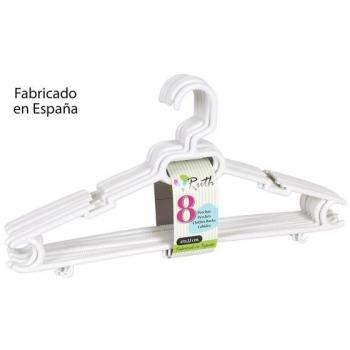 SET 8 PERCHAS PLÁSTICO 43X22CM RUTH