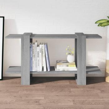 Estantería de madera multicapa gris marrón 100x30x51 cm