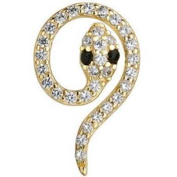 Ear Candy - Piercing Serpent de plata bañado en oro 18k