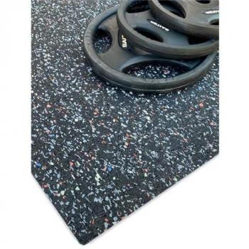 Esterilla de Ejercicio y Fitness EPDM Plus Base Negra 1,25m x 7m (4mm de Altura) para Gimnasios
