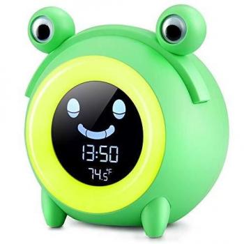 YISUN Despertador Infantil, Reloj Despertador niños con Luz Ajustables,Despertador inteligente USB de Carga, Despertador Luz Adecuado para regalos de Navidad Cumpleaños