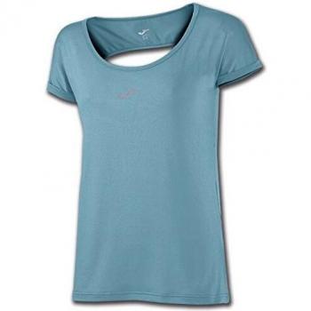 Joma - Camiseta tropical celeste espalda redonda m/c para mujer