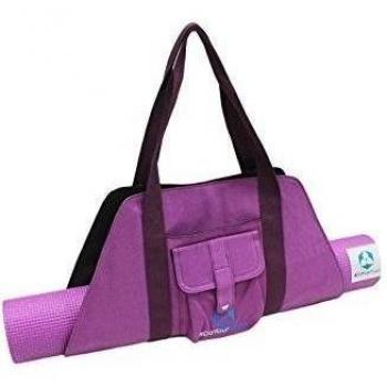 Bolsa de yoga »Sumantra« / Mochila de yoga para esterillas de yoga y pilates extragrandes de hasta 100 cm de ancho / violeta
