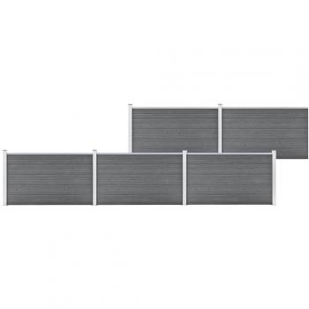 Valla de jardín de WPC gris 872x106 cm