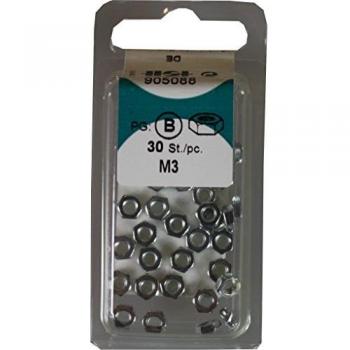 HSI 905088 - Tuerca hexagonal galvanizada M 3-30 pzas