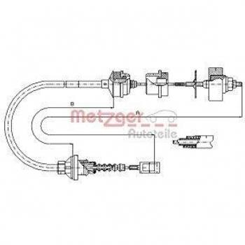 Cable de embrague METZGER 1172.3