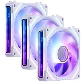 Redragon GCF012 120mm 4-Pin PWM PC Case Fan for Radiator/Computer Cooling, White, 3-Pack