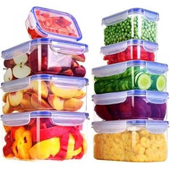 KICHLY 18 Piezas envases herméticos de plástico para Almacenamiento de Alimentos