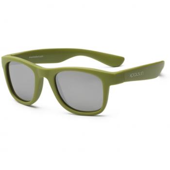 koolsun bebés y niños gafas de sol Wave Fashion 1 +, 100% protección UV, Verde Militar, 3-10 años