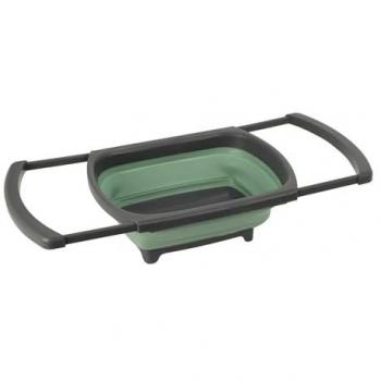 Cesta Lavavajillas Plegable WellHome en Verde y Gris