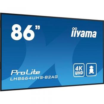 Pantalla de señalización digital Iiyama ProLite LH8664UHS-B2AG 86 (218 cm) 4K UHD, Wi-Fi, 500 cd/m², Android, conectividad HDMI y USB, uso