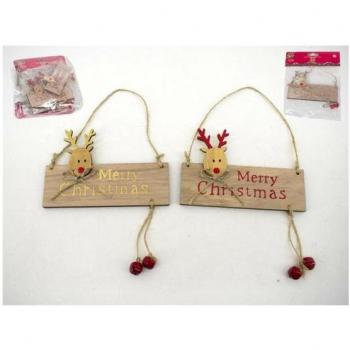 Cartel Reno Merry Christmas 11x7cm
