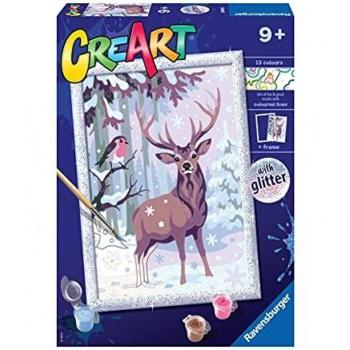 Kit de Pintura por Números CreArt - Reno en el Bosque, Ravensburger