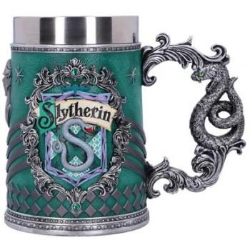 Jarra Coleccionable Slytherin de Harry Potter en Resina Verde y Plata