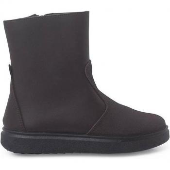 Botas de niña de piel con refuerzo y cremallera lateral