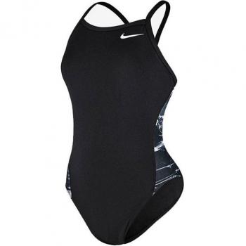 Bañador de natación Nike Racerback One Piece Mujer Negro