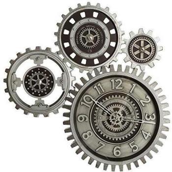 Reloj de Pared Moderno Derek, Color Negro, 57 cm, Elegante y Funcional