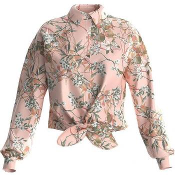 Guess Women's Pink All Over Print Bow Detail Shirt Size S