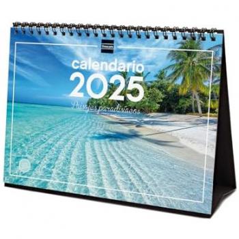 Calendario de Sobremesa Finocam 2025 con Imágenes de Paisajes Paradisíacos - Tamaño S (210x150 mm)