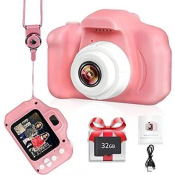 Cámara de Fotos Digital para Niños, LANXUN 1080P Cámara Infantil con Tarjeta TF 32 GB, Cámara Digital Infantil para 3 4 5 6 7 Niños Niñas Regalos de cumpleaños