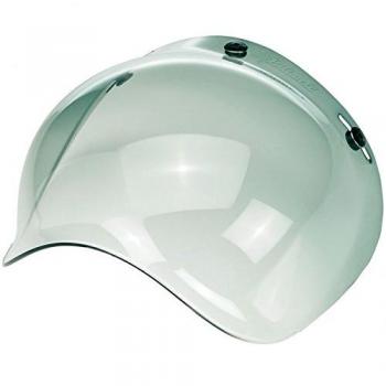 Visera universal tipo burbuja para cascos de moto abiertos con 3 broches, diseño retro
