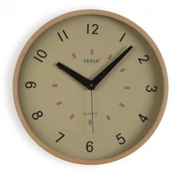 Reloj de Pared Versa Beige Plástico 30 cm (4 x 30 x 30 cm)