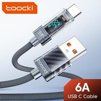 Toocki 6A 66W USB Type C Fast Charging Cable for Huawei OPPO Xiaomi Samsung Realme - 1M Purple